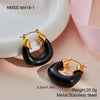Wholesale Women's Fashion Geometric Stainless Steel 18K Gold Electroplated Earrings