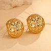 Wholesale Women's Fashion Geometric Stainless Steel 18K Gold Electroplated Irregular Hollow Water Drop Earrings