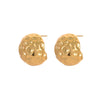 Wholesale Women's Fashion Geometric Stainless Steel 18K Gold Electroplated Irregular Hollow Water Drop Earrings