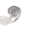 Wholesale Women's Fashion Geometric Stainless Steel 18K Gold Electroplated Swirl Knotted Daisy Ring