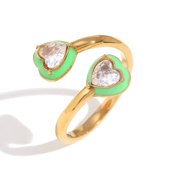 Wholesale Women's Fashion Geometric Stainless Steel 18K Gold Electroplated Swirl Knotted Daisy Ring