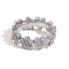 Wholesale Women's Fashion Geometric Stainless Steel 18K Gold Electroplated Swirl Knotted Daisy Ring