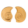 Wholesale Women's Fashion Geometric Stainless Steel 18K Gold Plated Cochlear Modeling Earrings