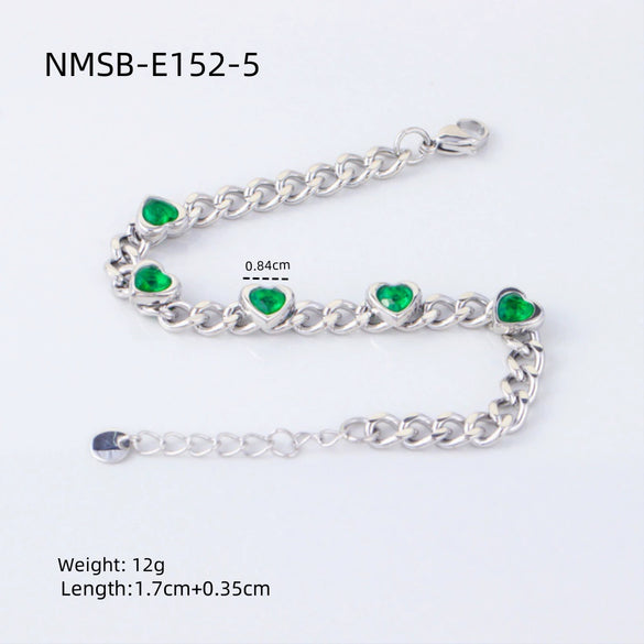 Wholesale Women's Fashion Geometric Stainless Steel 18K Gold Plated Love Bracelet
