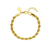 Wholesale Women's Fashion Geometric Stainless Steel 18K Gold Plated Twist Bracelet