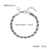 Wholesale Women's Fashion Geometric Stainless Steel 18K Gold Plated Twist Bracelet