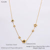 Wholesale Women's Fashion Geometric Stainless Steel 18K Goldplated Necklace
