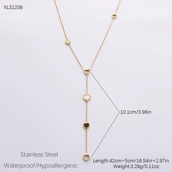 Wholesale Women's Fashion Geometric Stainless Steel 18K Goldplated Necklace