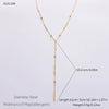 Wholesale Women's Fashion Geometric Stainless Steel 18K Goldplated Necklace