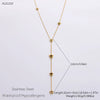 Wholesale Women's Fashion Geometric Stainless Steel 18K Goldplated Necklace