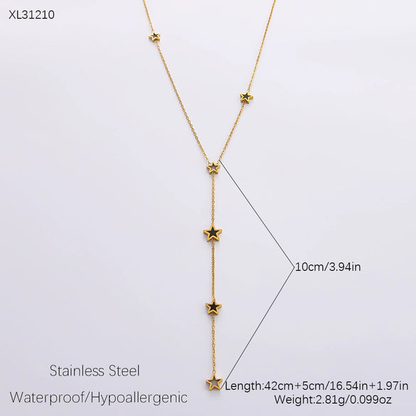 Wholesale Women's Fashion Geometric Stainless Steel 18K Goldplated Necklace