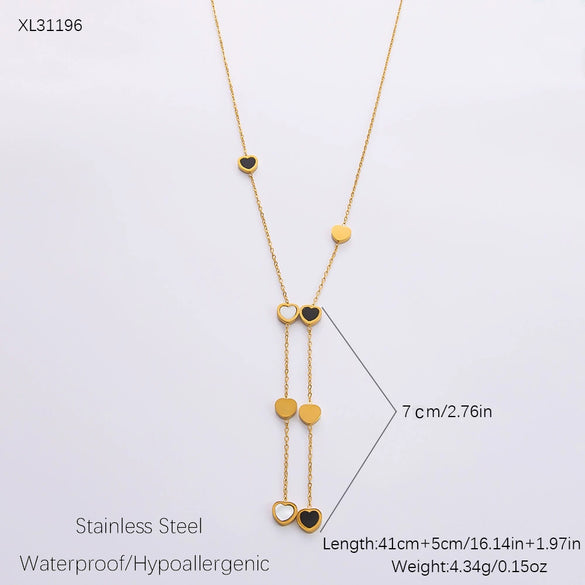 Wholesale Women's Fashion Geometric Stainless Steel 18K Goldplated Necklace