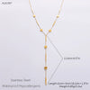Wholesale Women's Fashion Geometric Stainless Steel 18K Goldplated Necklace