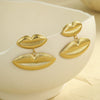 Wholesale Women's Fashion Geometric Stainless Steel Lip Earrings With Electroplating