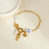 Wholesale Women's Fashion Geometric Stainless Steel Marine Conch Shell Bracelet With Electroplating