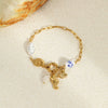 Wholesale Women's Fashion Geometric Stainless Steel Marine Conch Shell Bracelet With Electroplating