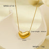 Wholesale Women's Fashion Geometric Stainless Steel Pendant Necklace With Titanium Steel Snake Bone Chain And Electroplating Treatment