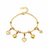 Wholesale Women's Fashion Geometric 316L Stainless Steel Zircon Bracelet With Electroplating