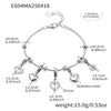 Wholesale Women's Fashion Geometric 316L Stainless Steel Zircon Bracelet With Electroplating