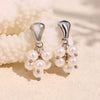 Wholesale Women's Fashion Geometric Tiger Eye Stone Earrings 316L Stainless Steel Electroplated