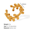 Wholesale Women's Fashion Geometric 316L Stainless Steel Living Ring With Electroplating