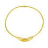 Wholesale Women's Fashion Geometric Titanium Steel Round Hoop Necklace With Electroplating
