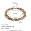 Wholesale Women's Fashion Gold Earrings Bracelet And Ring Set Stainless Steel 18K Gold Plated Geometric Pattern