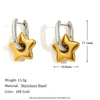 Wholesale Women's Fashion Gold Earrings Bracelet And Ring Set Stainless Steel 18K Gold Plated Geometric Pattern