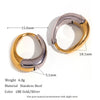 Wholesale Women's Fashion Gold Earrings Bracelet And Ring Set Stainless Steel 18K Gold Plated Geometric Pattern