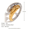 Wholesale Women's Fashion Gold Earrings Bracelet And Ring Set Stainless Steel 18K Gold Plated Geometric Pattern