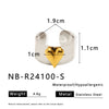 Wholesale Women's Fashion Heart Open Ring Stainless Steel With Gold And Silver Color Matching Electroplated