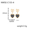 Wholesale Women's Fashion Heart Shape Zircon 18K Gold Plated Stainless Steel Earrings