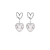 Wholesale Women's Fashion Heart Shape Zircon 18K Gold Plated Stainless Steel Earrings