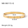 Wholesale Women's Fashion Heart Shaped Titanium Steel 18K Gold Plated Stainless Steel Bracelet With Electroplating Process