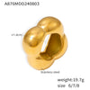 Wholesale Women's Fashion Hollow Flower Smooth Geometric Ring In Stainless Steel With 18K Real Gold Electroplating