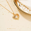 Wholesale Women's Fashion Hollow Heart Pendant Necklace Copper Electroplated Jewelry