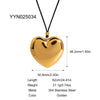 Wholesale Women's Fashion Hollow Love Peach Heart Pendant Necklace In Stainless Steel With Pvd Furnace Vacuum Real Gold Plating