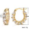 Wholesale Women's Fashion Ins Style French Zircon Earrings Copper Ushaped Geometric