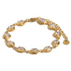 Wholesale Women's Fashion Irregular Geometric Stainless Steel 18K Goldplated Zircon Bracelet