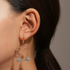 Wholesale Women's Fashion Jewelry Asymmetric Zircon Earrings Zinc Alloy 925 Silver Geometric Style