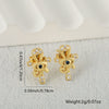 Wholesale Women's Fashion Jewelry Copper Heart Shaped Love Earrings With Diamond Design