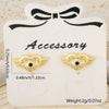 Wholesale Women's Fashion Jewelry Copper Heart Shaped Love Earrings With Diamond Design