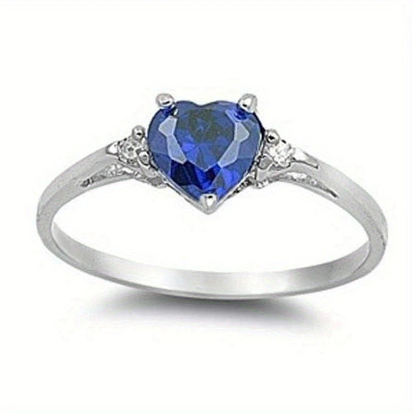 Wholesale Women's Fashion Jewelry Copper Heart Shaped Ring Inlaid With Zircon