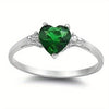 Wholesale Women's Fashion Jewelry Copper Heart Shaped Ring Inlaid With Zircon