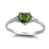 Wholesale Women's Fashion Jewelry Copper Heart Shaped Ring Inlaid With Zircon