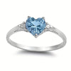 Wholesale Women's Fashion Jewelry Copper Heart Shaped Ring Inlaid With Zircon