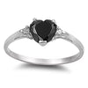 Wholesale Women's Fashion Jewelry Copper Heart Shaped Ring Inlaid With Zircon