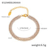 Wholesale Women's Fashion Jewelry Geometric Titanium Steel Zircon Goldplated Bracelet