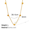 Wholesale Women's Fashion Jewelry Set With Heart Shape Pendant 316L Stainless Steel Love And Water Drops Pattern Electroplating Treatment