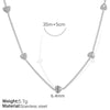 Wholesale Women's Fashion Jewelry Set With Heart Shape Pendant 316L Stainless Steel Love And Water Drops Pattern Electroplating Treatment